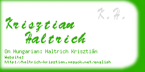 krisztian haltrich business card